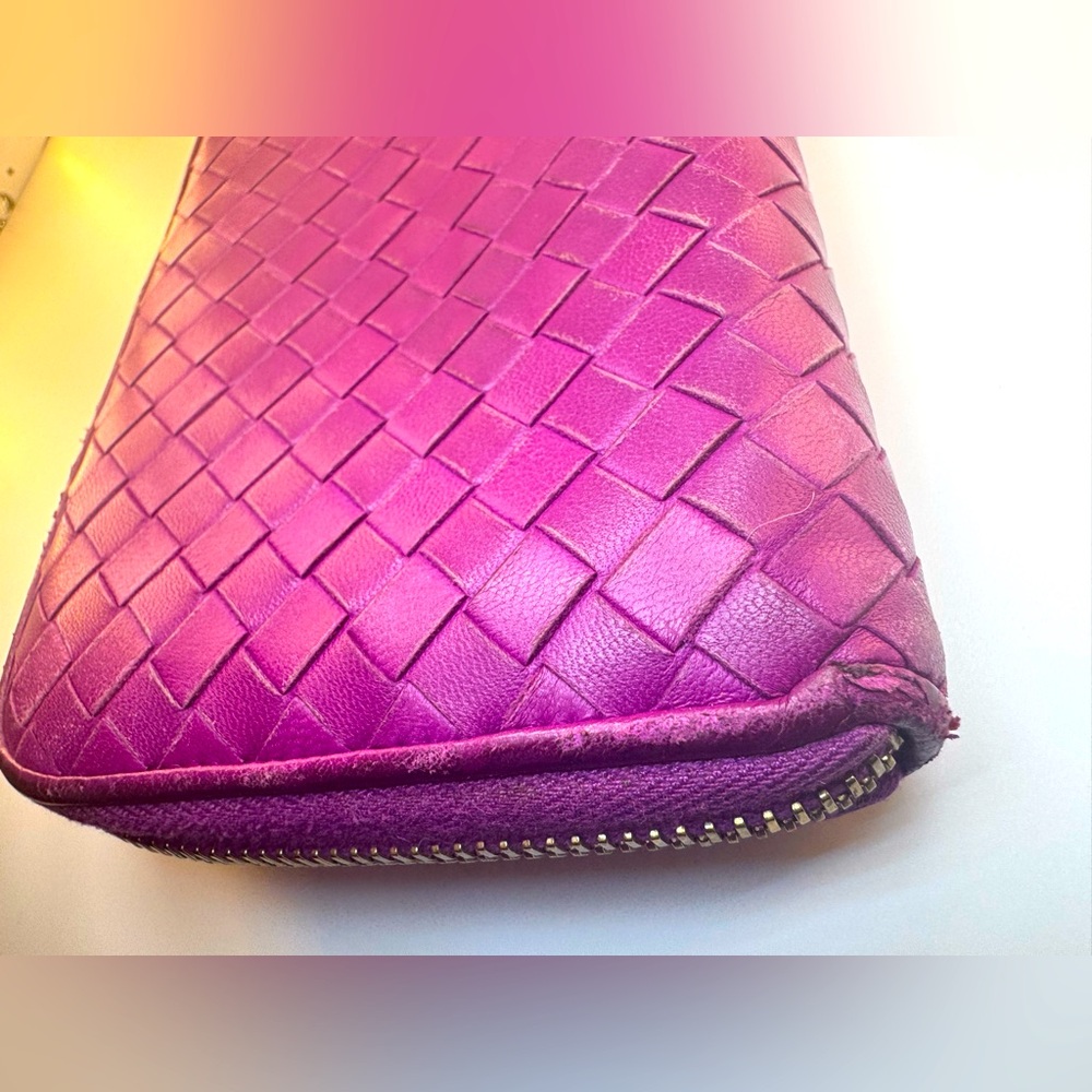Bottega Veneta Clutch Bottega Veneta Orchid Intrecciato Zip Rare Purple wallet - Picture 6 of 14